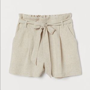 H&M Linen Tie Shorts